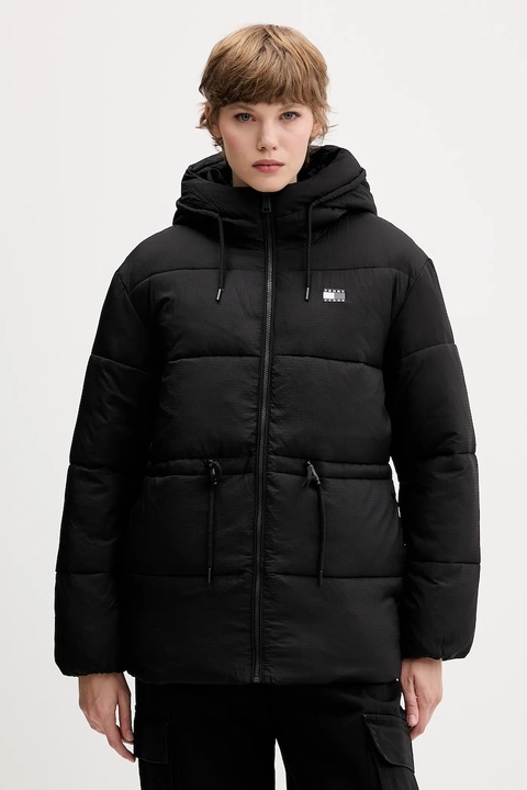 Tommy Jeans kurtka kolor czarny zimowa oversize DW0DW21626 - zdjęcie produktu nr 1