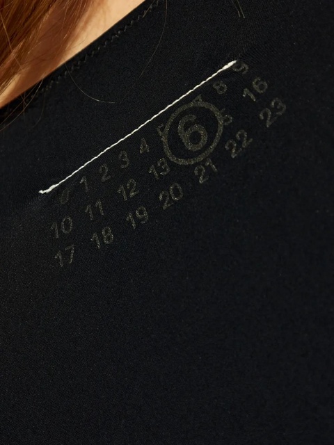 MM6 Maison Margiela numbers-motif bodysuit - Black - zdjęcie produktu nr 1