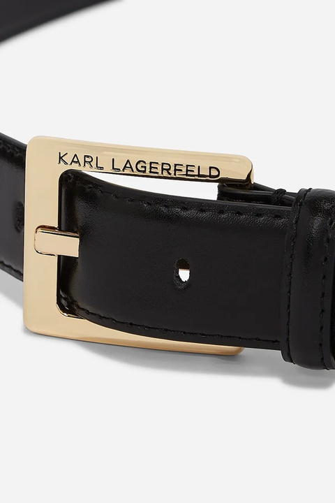Karl Lagerfeld pasek skórzany damski kolor czarny A1W33147 - zdjęcie produktu nr 2