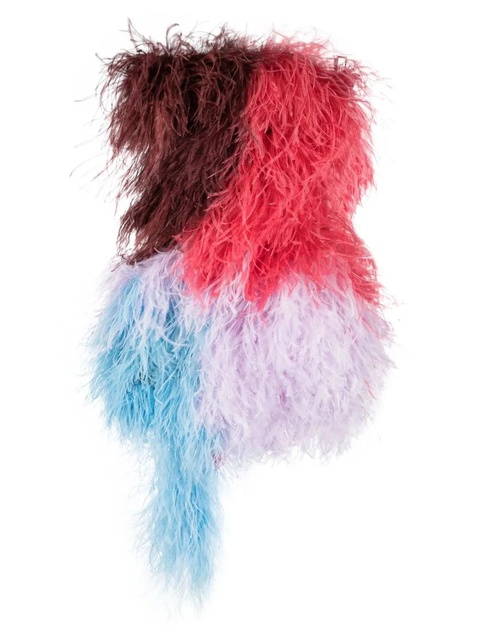 The Attico Keri feather-embellished minidress - Pink - zdjęcie produktu nr 1