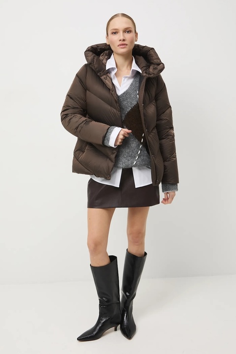 Medicine kurtka puchowa kolor brązowy - zdjęcie produktu nr 1