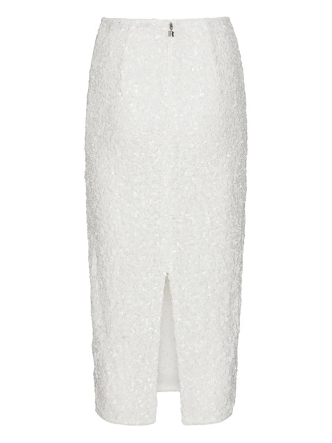 ROTATE BIRGER CHRISTENSEN sequin-embellished midi pencil skirt - White - zdjęcie produktu nr 1
