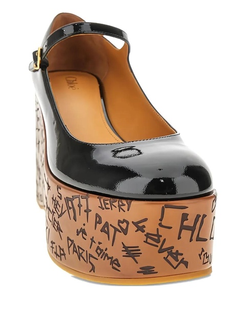 Chloé 80mm Maxime wedge pumps - Black - zdjęcie produktu nr 1