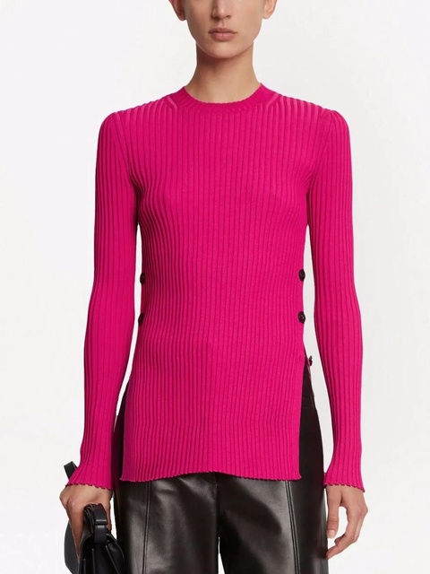 Proenza Schouler ribbed-knit button-detail jumper - Pink - zdjęcie produktu nr 2