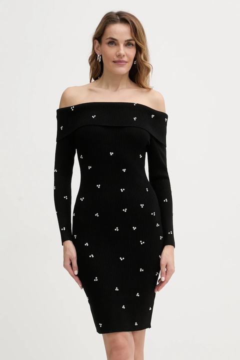 Guess sukienka ALISHA kolor czarny mini dopasowana W5BK64 Z2YJ2 - zdjęcie produktu nr 1