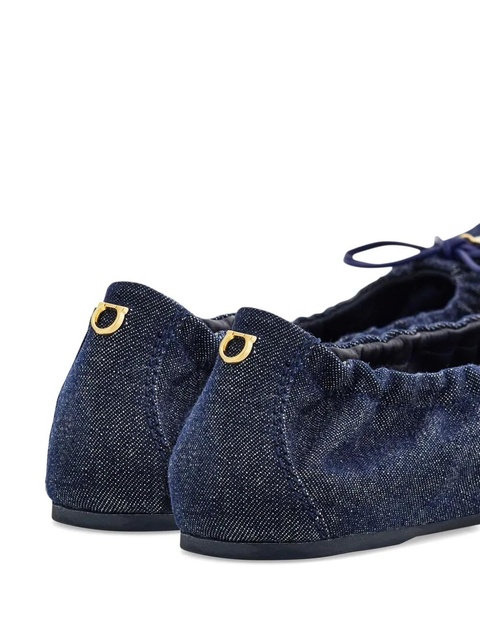 Ferragamo leather ballerina shoes - Blue - zdjęcie produktu nr 2