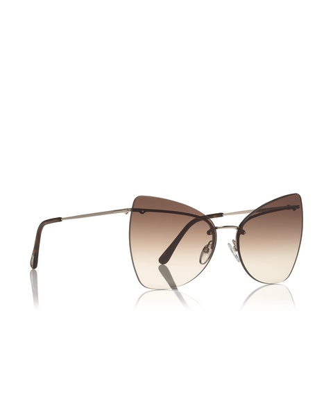 TOM FORD - Brązowe okulary przeciwsłoneczne Presley - zdjęcie produktu nr 1