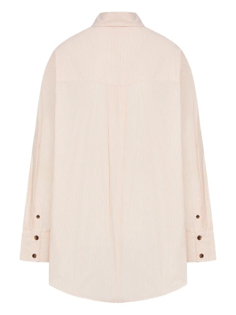 GANNI stripe dog-print shirt - Neutrals - zdjęcie produktu nr 2