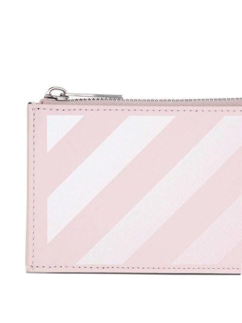 Off-White striped-print zip wallet - Pink - zdjęcie produktu nr 2
