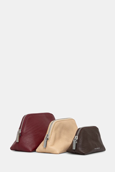 Coccinelle kosmetyczka skórzana 3-pack kolor multicolor E5.TMF.25.04.01 - zdjęcie produktu nr 2