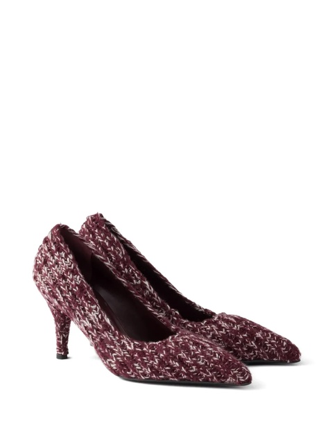 Prada knitted pointed-toe pumps - Red - zdjęcie produktu nr 2