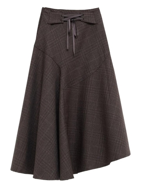 OUR LEGACY Waltz check-pattern midi skirt - Brown - zdjęcie produktu nr 1