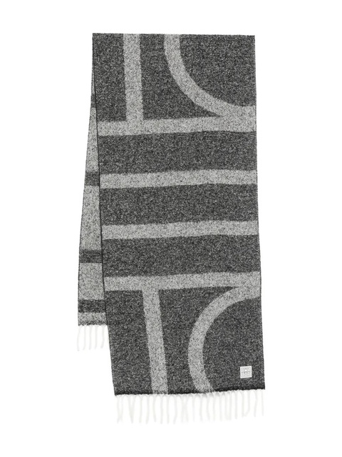 TOTEME monogram jacquard scarf - Black - zdjęcie produktu nr 1