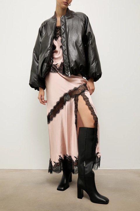 Answear.LAB kozaki skórzane kolor czarny na słupku - zdjęcie produktu nr 2