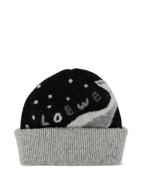LOEWE logo knitted beanies - Black - zdjęcie produktu nr 1