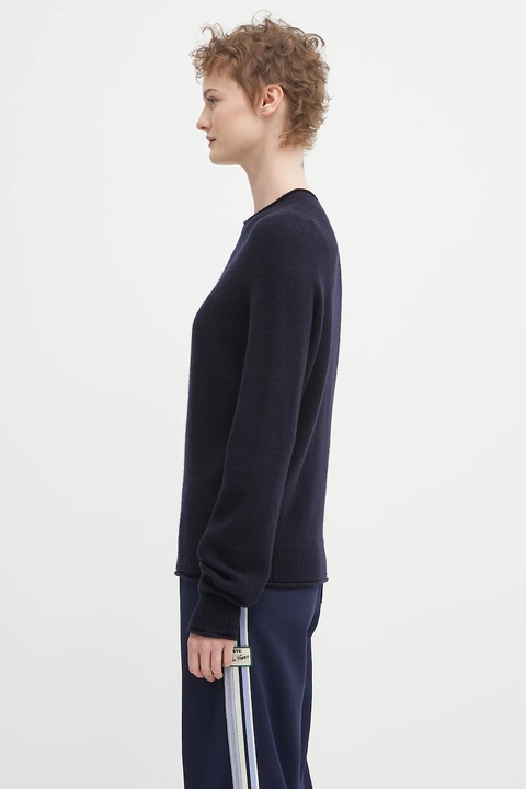 Lacoste sweter wełniany damski kolor granatowy lekki AF4160 - zdjęcie produktu nr 2