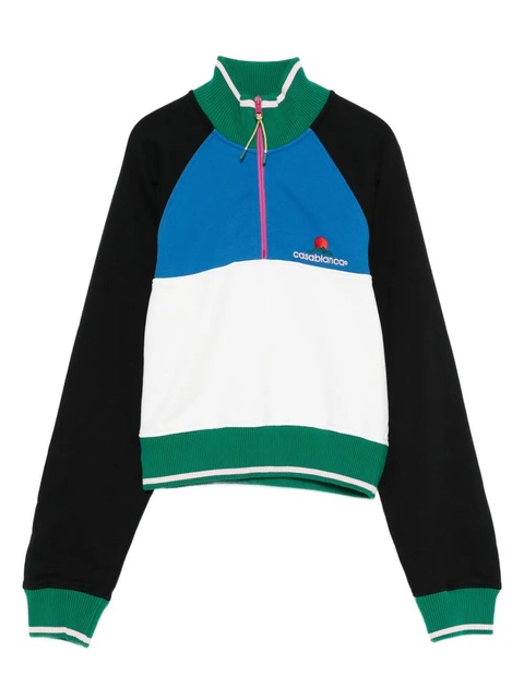 Casablanca colour-block quarter-zip sweatshirt - White - zdjęcie produktu nr 1