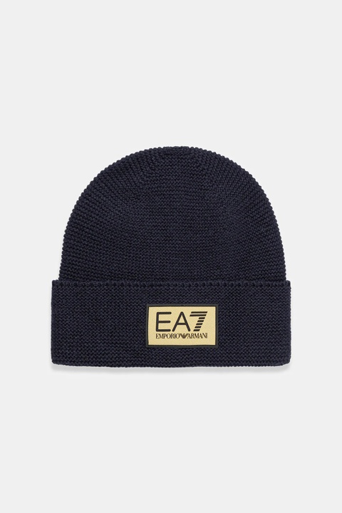EA7 Emporio Armani czapka z dodatkiem wełny kolor granatowy AF18021.7X000247 - zdjęcie produktu nr 1