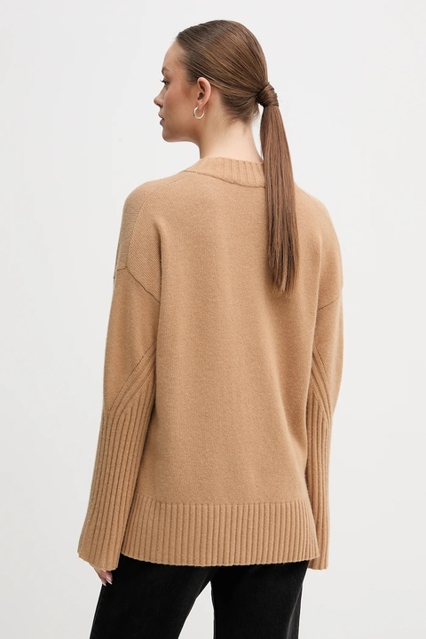 United Colors of Benetton sweter z dodatkiem wełny damski kolor zielony 1244D403A - zdjęcie produktu nr 2