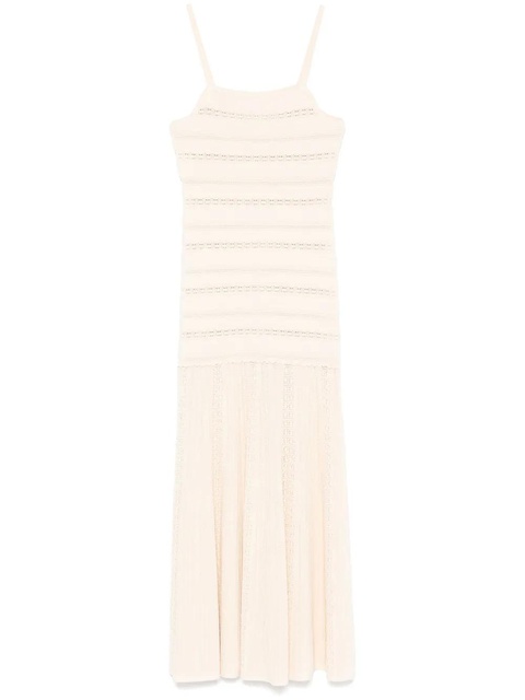 SANDRO lace-panelling maxi dress - Neutrals - zdjęcie produktu nr 1