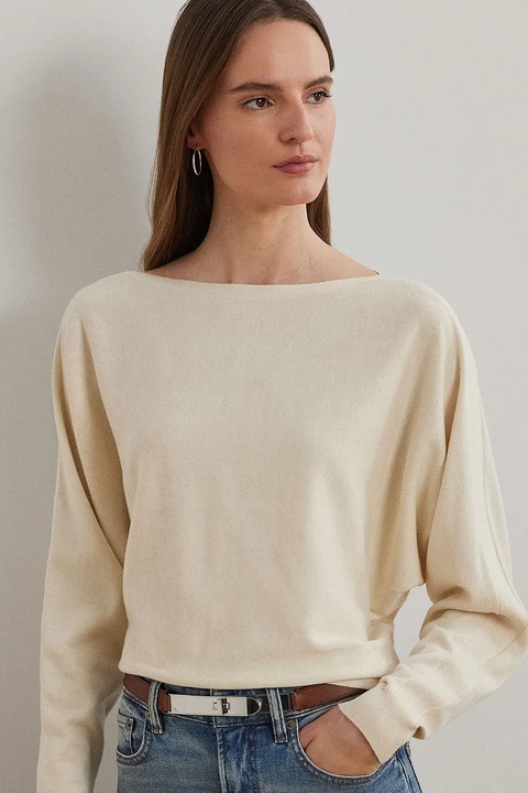 Lauren Ralph Lauren sweter damski kolor beżowy lekki 200933718 - zdjęcie produktu nr 2