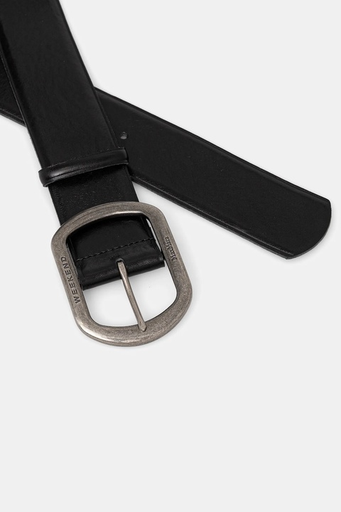 Weekend Max Mara pasek skórzany CLAVIER damski kolor czarny 2525506025600 - zdjęcie produktu nr 1