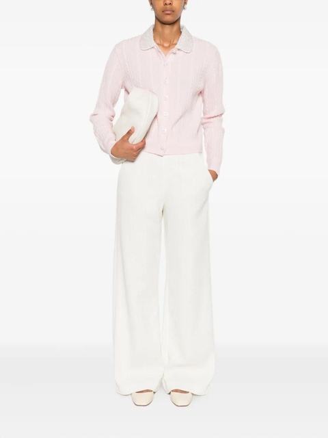 Maje detachable-collar cable-knit cardigan - Pink - zdjęcie produktu nr 1