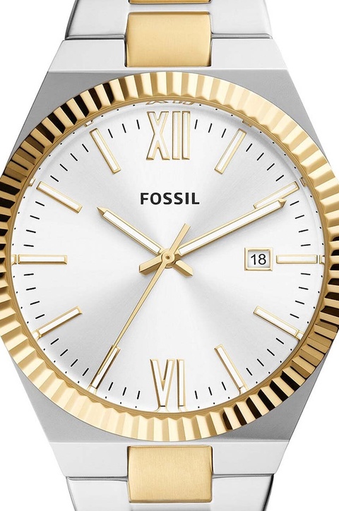 Fossil zegarek damski kolor srebrny - zdjęcie produktu nr 2