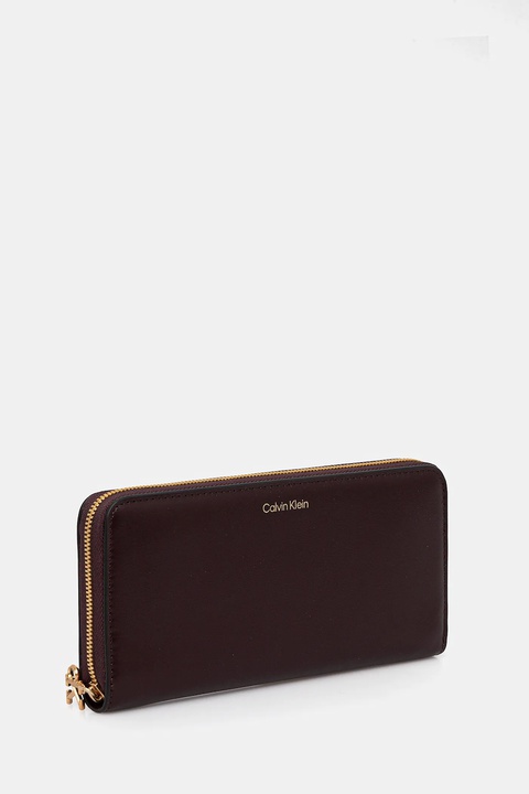 Calvin Klein portfel skórzany damski kolor bordowy LV04F1093G - zdjęcie produktu nr 2