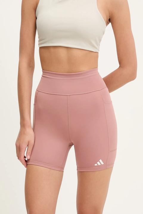 adidas Performance szorty do biegania Own The Run damskie kolor pomarańczowy gładkie medium waist JI5666 - zdjęcie produktu nr 1