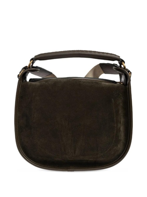 Burberry small B Clip check-strap leather tote bag - Green - zdjęcie produktu nr 2