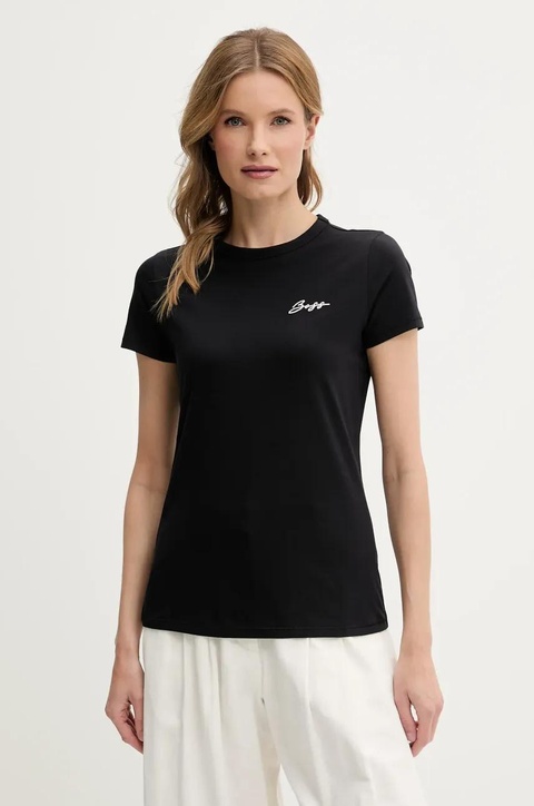 BOSS Orange t-shirt bawełniany damski kolor czarny 50541343 - zdjęcie produktu nr 1