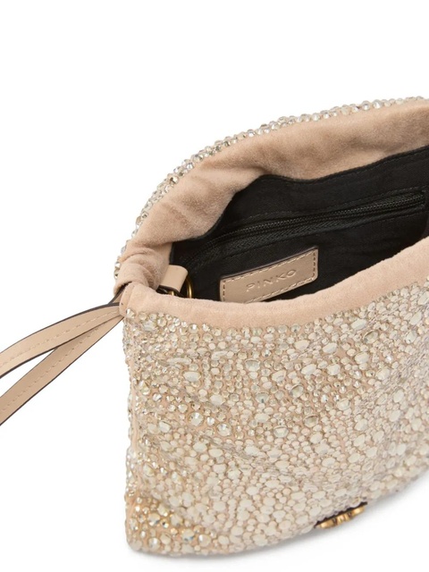 PINKO crystal-embellished drawstring clutch - Neutrals - zdjęcie produktu nr 2