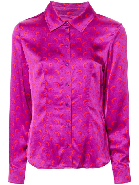 Marine Serre moon-printed shirt - Purple - zdjęcie produktu nr 1