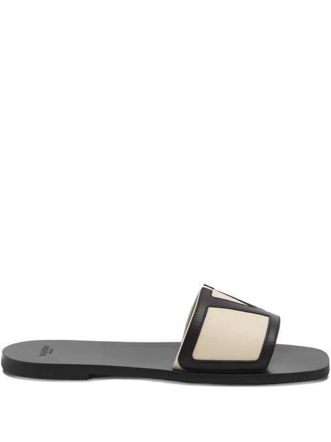 Valentino Garavani Viva Superstar leather logo sandals - Neutrals - zdjęcie produktu nr 1