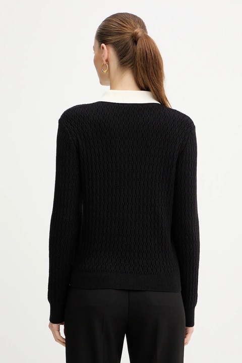 Morgan sweter damski kolor czarny lekki MTORIA - zdjęcie produktu nr 2