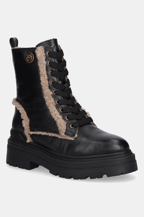 Pinko workery Mia 18 damskie kolor czarny na platformie ocieplone SD0405P093Z99 - zdjęcie produktu nr 2
