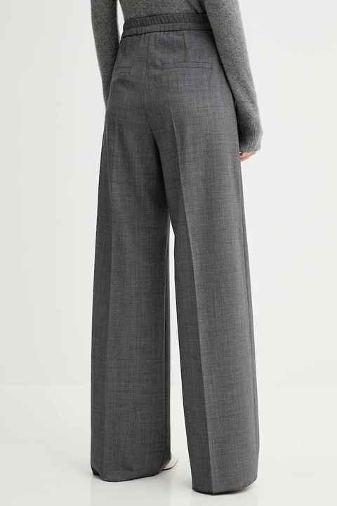Marella spodnie damskie kolor szary szerokie high waist 2523136014200 - zdjęcie produktu nr 2