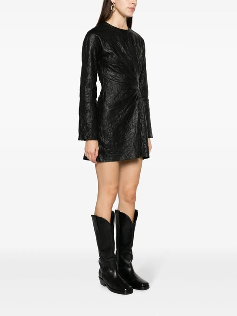 Zadig&Voltaire Rixina gathered leather minidress - Black - zdjęcie produktu nr 2