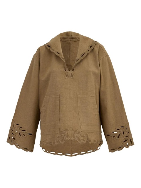 MARANT ÉTOILE Solvi cotton top - Brown - zdjęcie produktu nr 1