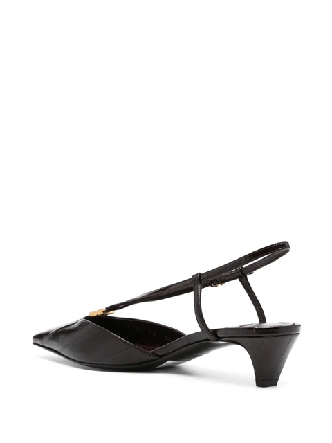 FENDI 40mm FFold slingback pumps - Brown - zdjęcie produktu nr 1