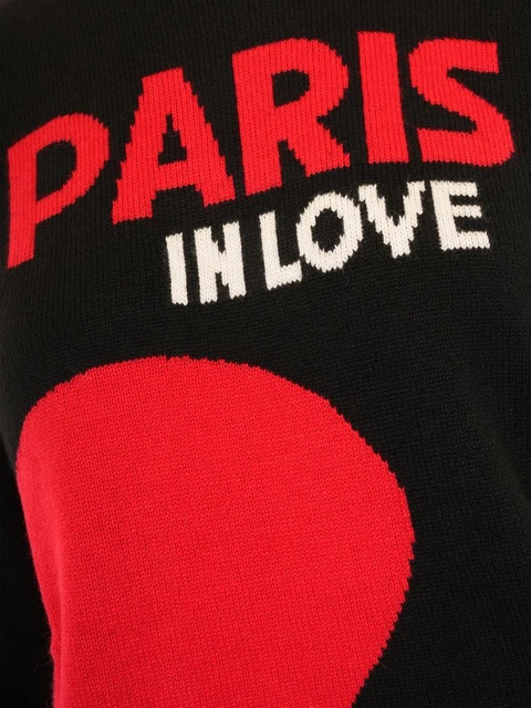 MC2 Saint Barth heart-motif crew-neck sweater - Black - zdjęcie produktu nr 2
