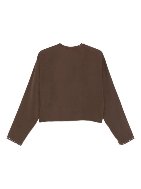 Alysi embellished-trim top - Brown - zdjęcie produktu nr 2