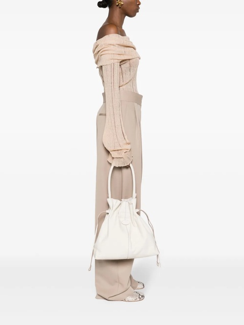 Tod's medium Di leather bucket bag - White - zdjęcie produktu nr 2