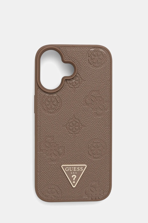 Guess etui na telefon iPhone 16 kolor brązowy GUHMP16SPGBTMW - zdjęcie produktu nr 1