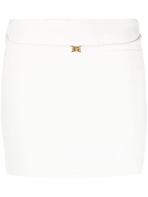 Blumarine buckle-fastening belted skirt - White - zdjęcie produktu nr 1