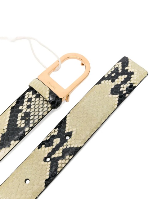 KHAITE snakeskin-effect buckled belt - Neutrals - zdjęcie produktu nr 1