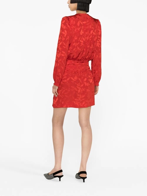 Zadig&Voltaire floral-jacquard wrap minidress - Red - zdjęcie produktu nr 2