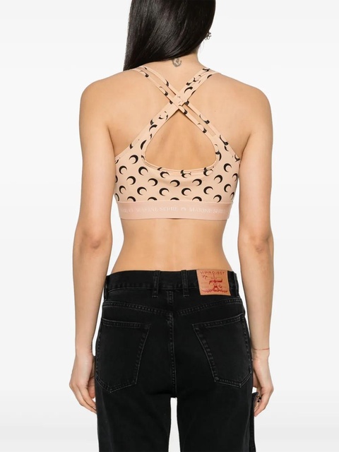 Marine Serre All Over Moon sports bra - Neutrals - zdjęcie produktu nr 2