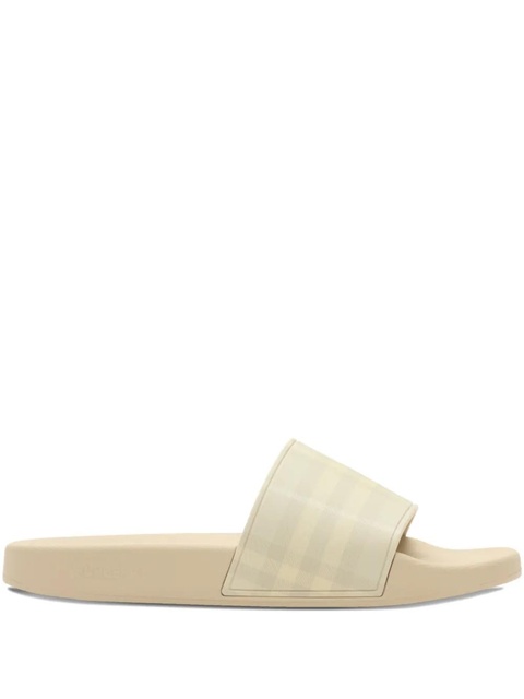 Burberry check-print slides - Neutrals - zdjęcie produktu nr 1